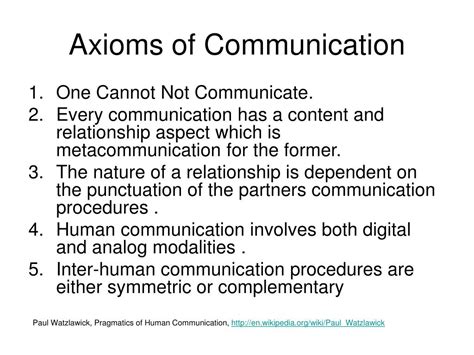 axioms of communication|meta level communication.